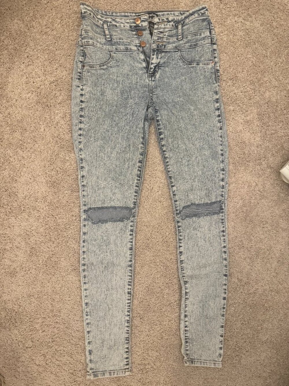 Refuge Acid Wash High Waist Super Skinny Jeans Size 8
